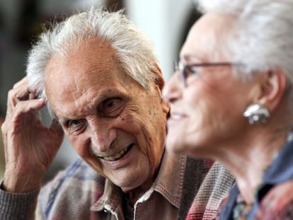 Ottavio Missoni y su mujer, Rosita, en una imagen de 2012.