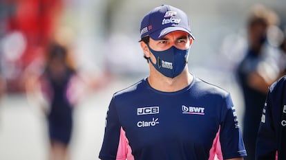 El piloto mexicano Sergio Pérez, durante el Gran Premio de Italia.