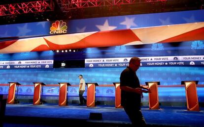 Preparativos para el debate en Boulder, Colorado