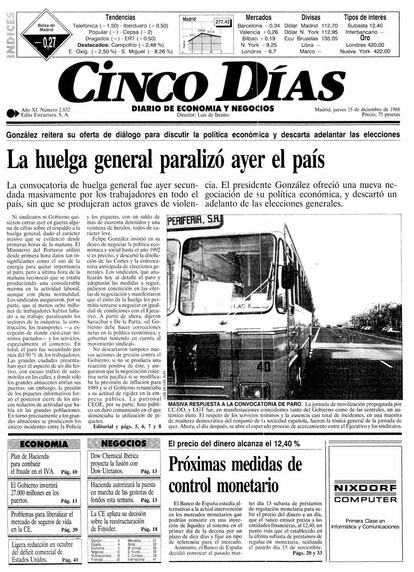 1988. La huelga general paraliza el país.