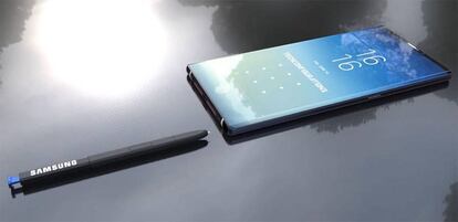 Render con un concepto del Samsung Galaxy Note 9