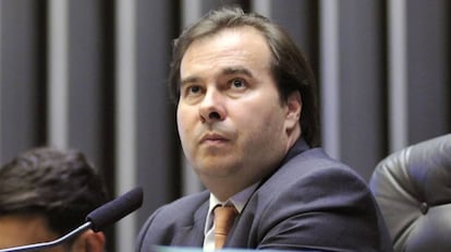 Rodrigo Maia, em sessão desta terça-feira.