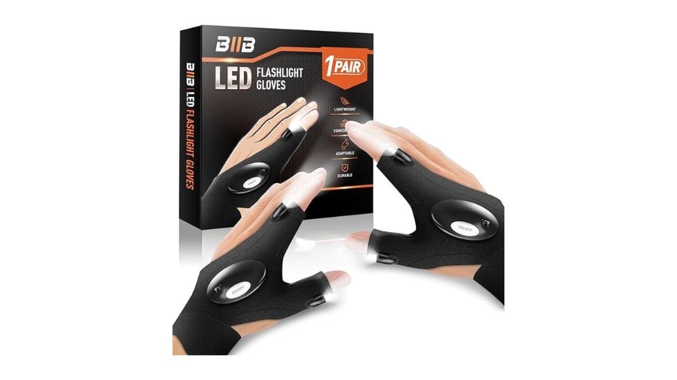 Guantes con luces led.