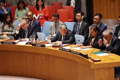 El Embajador chino ante la ONU, Fu Cong, habla durante una sesión el pasado 31 de julio, en la sede del organismo, en Nueva York.