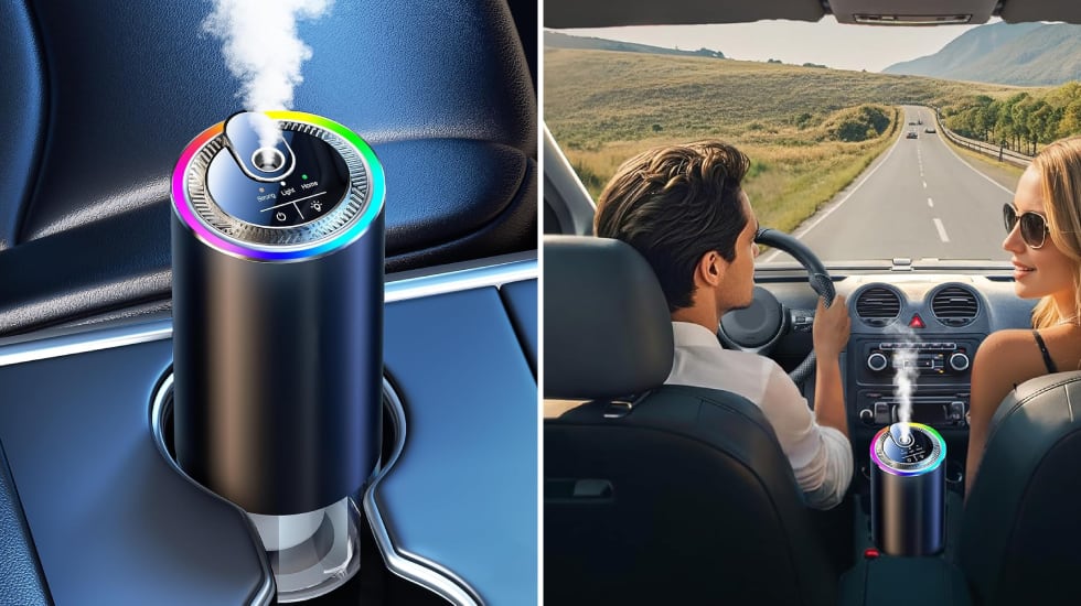 Ambientador inteligente de coche con difusión ultrafina.