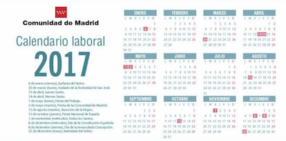 Calendario Laboral 2017.