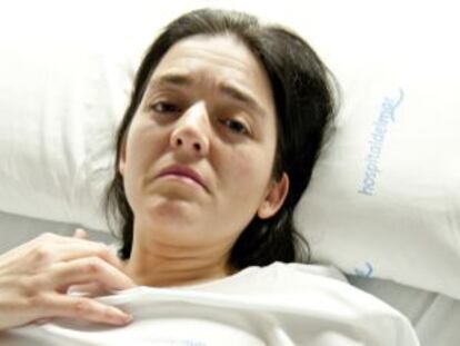Sonia Fonseco, el pasado jueves en una habitaci&oacute;n del hospital del Mar de Barcelona. 