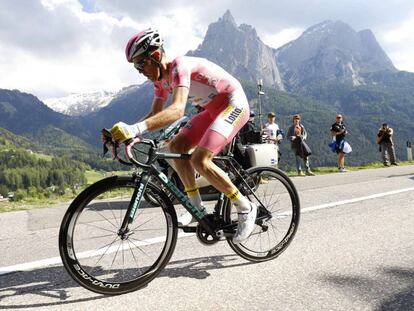 Steven Kruijswijk durante la cronoescalada.