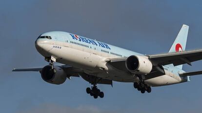 Un avi&oacute;n de la compa&ntilde;&iacute;a Korean Air.