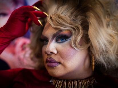 Dark Princess, una drag queen, durante el evento promocional del documental.