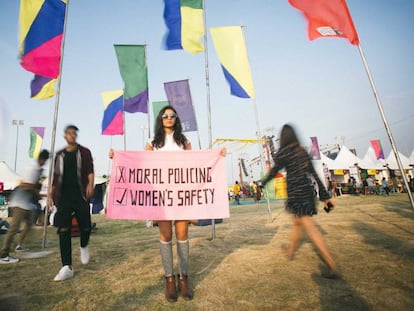 She Says realiza actividades de sensibilizaci&oacute;n contra el abuso sexual en famosos festivales de m&uacute;sica de India.