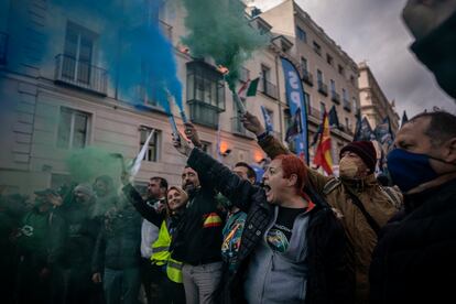 Manifestación de policías en contra de la reforma de la ley de seguridad ciudadana, el pasado sábado en Madrid.