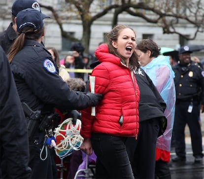 La actriz Diane Lane fue otra de las arrestadas en las protestas del pasado viernes.