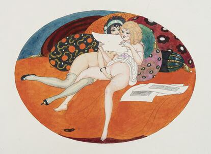 'La lectura (los ocios de Eros)' (1925), de Gerda Wegener.