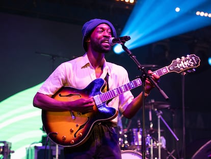 Jalen Ngonda en un concierto en Brockwell Park, Londres, en junio de 2022.