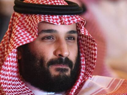 El pr&iacute;ncipe heredero saud&iacute;, Mohammed Bin Salm&aacute;n durante el Future Investement Initiative en Riad.