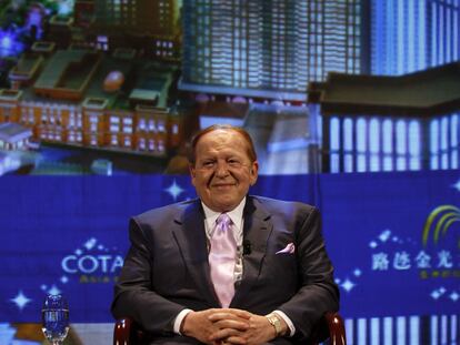 Sheldon Adelson, presidente y jefe ejecutivo del grupo corporativo The Las Vegas Sand, en Macao.
