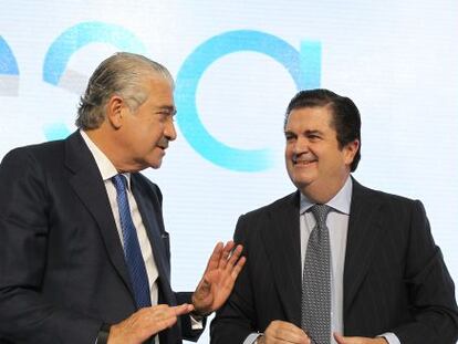 Jos&eacute; Bogas, consejero delegado de Endesa y Borja Prado, presidente.