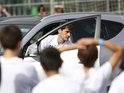 Casillas, en un acto promocional este jueves en Madrid.