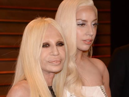 Donatella Verasce y Lady Gaga, en una fiesta en 2014.