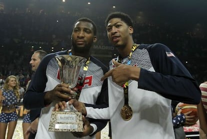 Drummond y Davis celebran la victoria el pasado domingo.