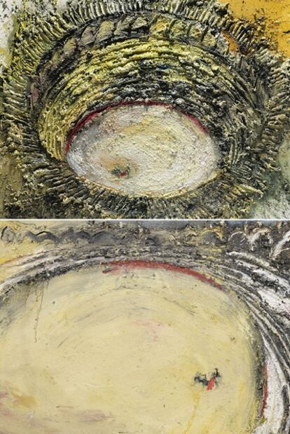 Arriba, <i>Faena de muleta,</i><b> subastado en Christie's de Londres en la noche del martes por casi cuatro millones y medio de euros. Debajo, </b><i>El muletero, </i><b>subastado ayer en Sotheby's Londres por 2.597.612 euros.</b>