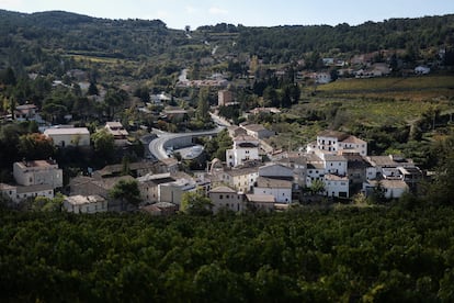 En la imagen, vista general de Pontons entre viñedos.