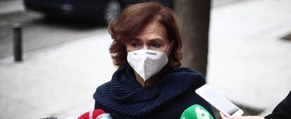 La vicepresidenta primera y ministra de la Presidencia, Relaciones con las Cortes y Memoria Democrática, Carmen Calvo