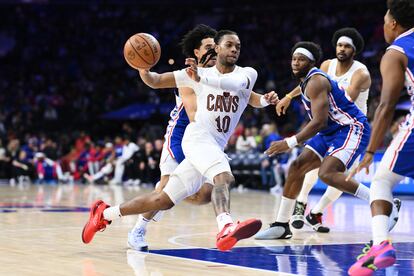 Darius Garland, de los Cleveland Cavaliers, durante el partido de este jueves.