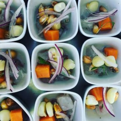 Uno de los ceviches de Gastón Acurio que podrá degustarse en el Hotel Mandarín.