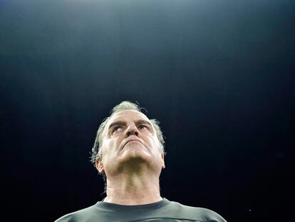 Marcelo Bielsa durante el partido final de la Copa del Rey contra el FC Barcelona en Madrid.