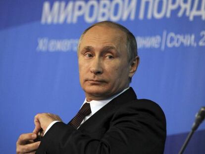 Putin, durante su discurso en Sochi.