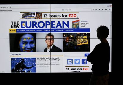 La página web de 'The New European'.