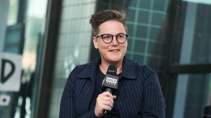 Hannah Gadsby, em um programa de televisão em junho em Nova York.