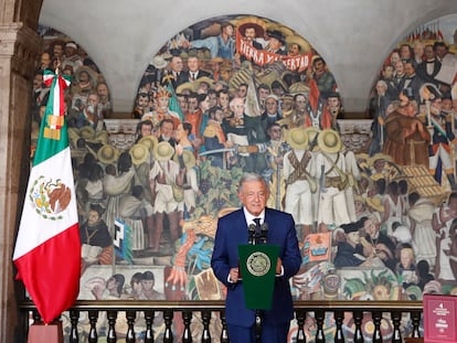 López Obrador, durante su cuarto informe anual.