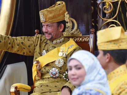 El Sultan de Brunéi, Hassanal Bolkiah, en octubre de 2017.