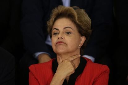 La presidenta del Brasil, Dilma Rousseff, el 13 d'agost