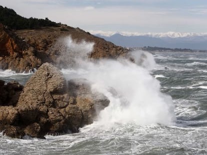 El temporal de viento este jueves a la Illa Mateua (Alt Empord&agrave;).