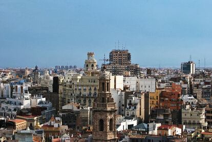 Vista del &#039;skyline&#039; de la ciudad de Valencia. 