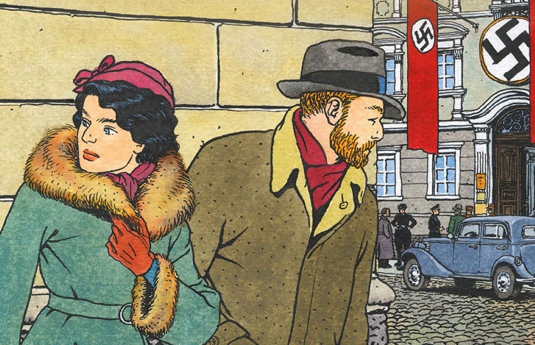 Max Fridman con Myriam Meyer, en una viñeta del nuevo álbum de Vittorio Giardino.