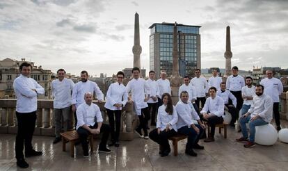 Chefs participantes en el Passeig de Gourmets de Barcelona.