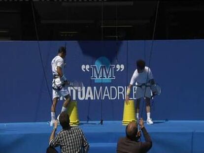 Un partido de tenis vertical para presentar el Mutua Madrid Open