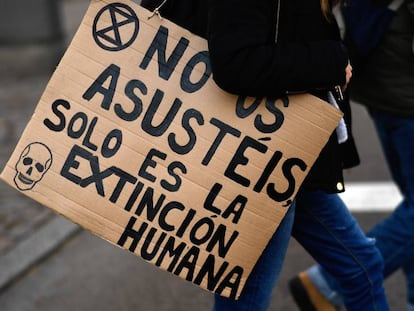 Manifestación por el clima en Madrid el pasado viernes.