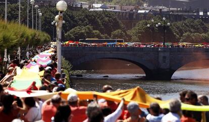 Aspecto de los puentes sobre el Urumea en San Sebastián