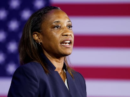 Laphonza Butler, la nueva senadora de California, en un evento de la organización Emily’s List en junio pasado.