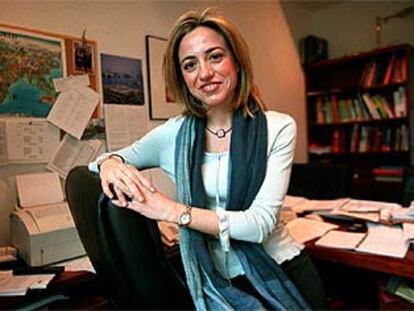 Carme Chacón, en su despacho del Congreso de los Diputados, el pasado lunes.