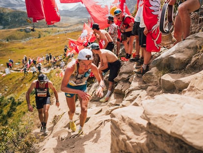 Nienke Brinkman, en uno de los tramos de la Sierre-Zinal del pasado sábado.