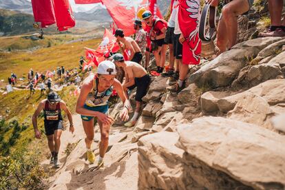 Nienke Brinkman, en uno de los tramos de la Sierre-Zinal del pasado sábado.