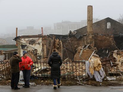 Una vivienda bombardeada en el Donetsk ocupado por Rusia.
