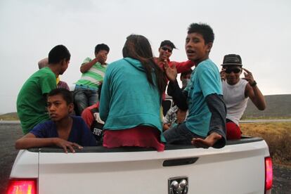 Niños liberados en el rancho de Coahuila.